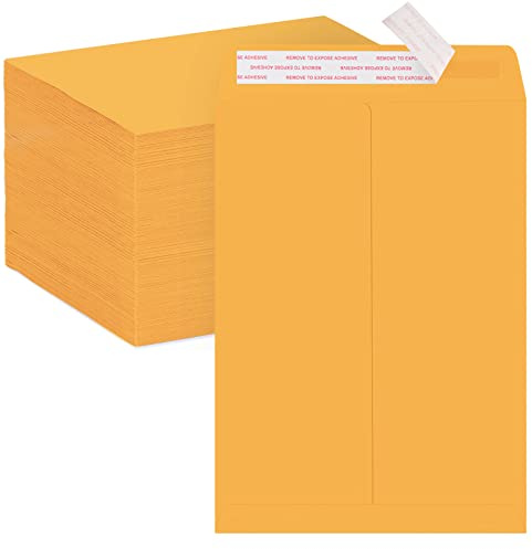 ACSTEP Manila Envelopes Self Seal 9 x12 100pack, Yelllow Manilla envelopes 9x12 for Mailing, Catalog