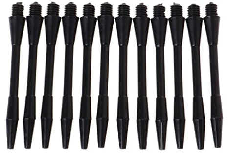 KLOVA Lot de 12 tiges de fléchettes en plastique et nylon - Noir - Avec lumières