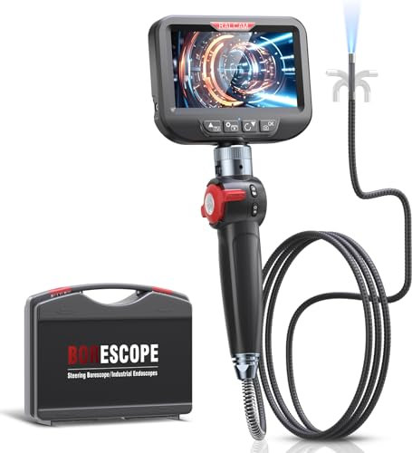 Ralcam Endoskopkamera mit Licht Endoscope Camera - Endoskop 8,5 mm Inspektionskamera 4,3 HD 1080P Rohrkamera, Kameras mit 6 LED, IP67 Wasserdicht 1.5M Halbstarre Kabel Teleskopkamera Kfz Werkzeug