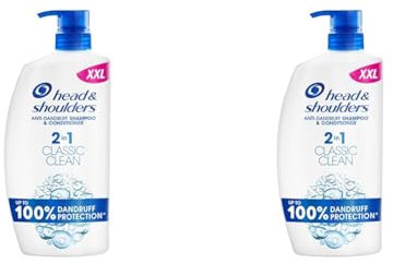 Head & Shoulders Classic Clean 2in1 Anti Dandruff Shampoo, 1000ml. Up to 100% Flake Free, Clinically Proven. For Any Hair and Scalp Type. For Daily use. Clean Feeling (Pack of 2)