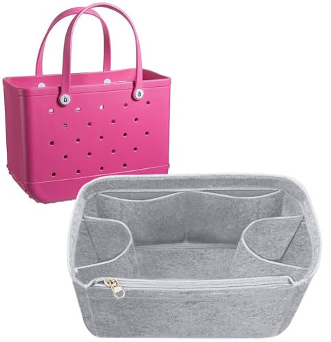 Lckaey Beach Bag organizer for bogg accessories Large Organizer Storage for Bogg Bag Organizing divider insert 3018French grey-L