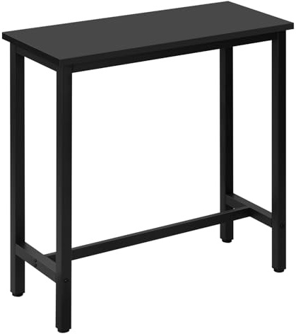 WOLTU Mesa de Bar de Bistro de Comedor con Estructura de Metal, 100x40x100cm (WxDxH) Negro