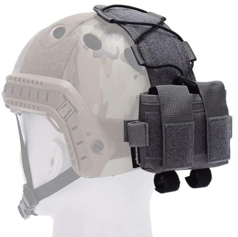 CIRVMP Molle Taktische Helmtasche, abnehmbare Ausrüstungstasche, taktisches Schnellhelm-Zubehör, Utility-Tasche, Helmabdeckung, Gegengewichtstasche, Gegengewichts-Gewichtstasche, Schwarz