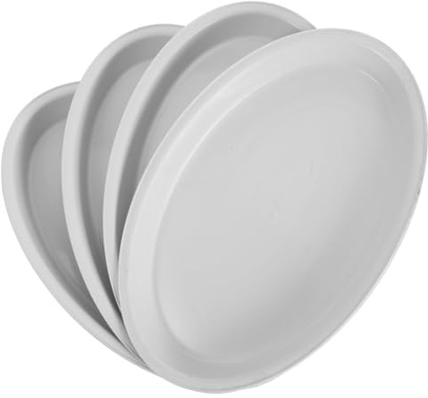 KONTONTY Ovale Pflanzenuntersetzer 4Er-Set Pflanzenwachstumstablett Für Zimmerpflanzen Blumentöpfe Und Bonsai Fangwasser-Untertasse Für Innen- Und Außenbereich 11.22 X 7.28 X 0.98 in