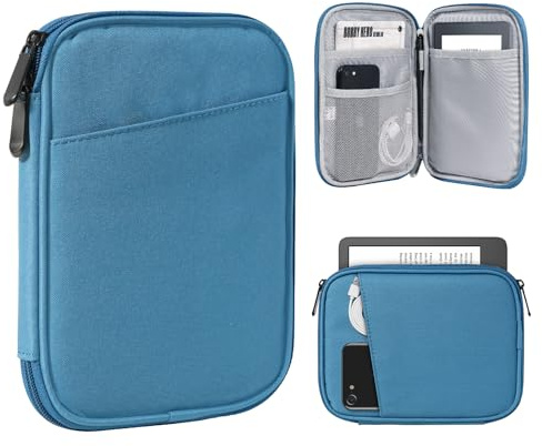 TiMOVO Funda 6-7 Pulgadas para eReader, Pavo Real Azul