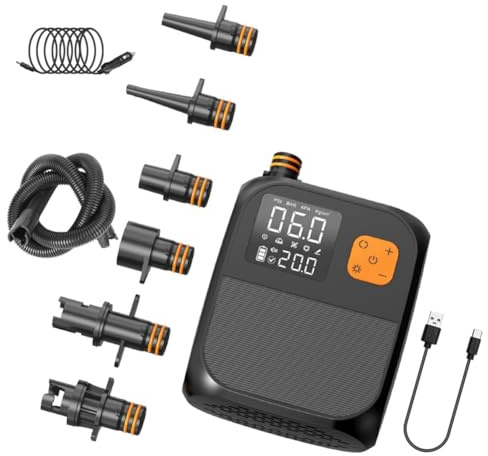 Sefdrert Pompe Électrique Portable 25PSI pour Planche à Pagaie Debout (Sup) pour Le Surf, Le Paddle Board, Le Pneumatique, Le Bateau Sup et Le Kayak.