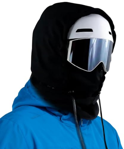 Derwrtup Capucha con Forro Polar Impermeable, Transpirable Forro Polar a Prueba de Viento cálido para la Cabeza, Campana de Cara de Invierno, para Trabajo al Aire Libre, Senderismo, esquí,