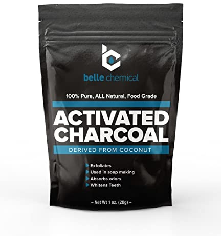 Organic Coconut Activated Charcoal Powder - Food grade, Kosher - Teeth Whitening, Facial Scrub, Soap Making (1 ounce)