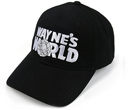 Nofonda Wayne's World Embroidered Adult Unisex Leisure Baseball Cap Hat (Black)(Size: One Size)
