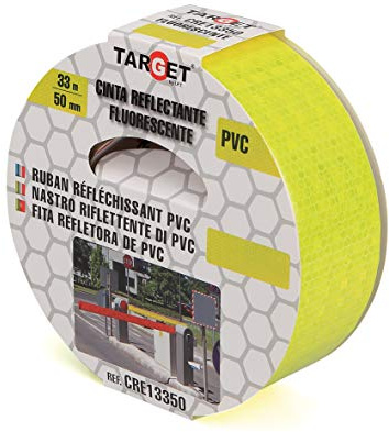 Target CRE13350 - Cinta Reflectante Adhesiva Fluorescente 33 metros x 50 milímetros