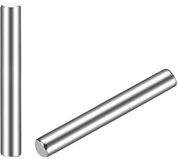 25 tasselli da 1,5 x 10 mm, in acciaio inossidabile, cilindrico, supporto per spilla, elementi argentati