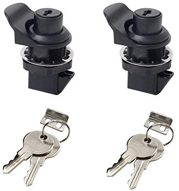 HOWDIA Push Button Lock, Cupboard Locks Door Locks for Tool Boxes Filing Cabinets Tool Cabinet Plastic Tools Box Tool Golf Cart, Press The Switch(2PCS)