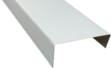 Handel Hoffmann U-Profil, Aluminium, 2 m, 90°, weiß, RAL 9010, A=35 B=130 C=35 mm, Baustoff, Winkelblech