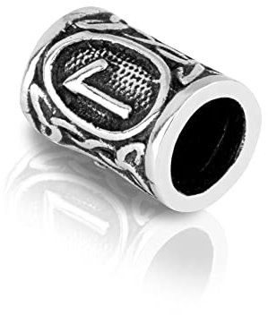 NKlaus LAGUZ - 925 Sterling Silber Futhark Bartperle Germanisch Keltisch Wikinger 3578
