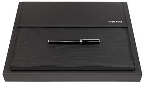 Hugo Boss Schreib-Set HPFP210A (Füllfederhalter & Schreibmappe A4) | Geschenkbox