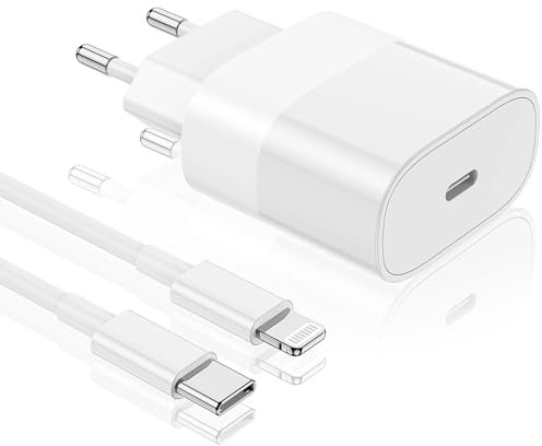 iPhone Schnellladegerät mit Ladekabel 2M,20W Ladegerät USB C Ladegerät mit iPhone Schnellladekabel,USB C Netzteil Ladestecker Adapter für AppleiPhone 13/12 pro/12/11 Pro/XS Max/XR/X/8/8 Plus