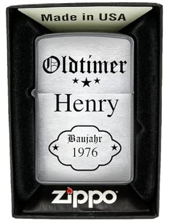 Zippo Feuerzeug mit Gravur - personalisiertes Zippo mit Gravur - Männer Geschenke Weihnachten - Geburtstagsgeschenk für Männer/personalisierte Geschenke für Papa/Geschenk für Ihn