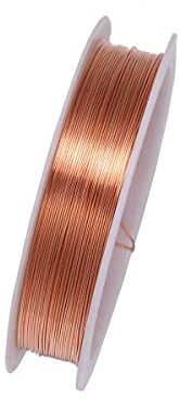 SKYPRO Kupferdraht, rund, blanker Kupferdraht, 0,5 mm, für Schmuckherstellung, Perlenarbeiten, Blumen, Basteldraht, Länge: 10 m