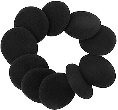 jojofuny 10pcs Ear Cushions Foam Replacement Earbud Ear Pad Covers for 40mm Headset - Soft Headphone Pads Replacement for Gaming Office Home Use