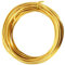 ZOFUN Aluminiumdraht 3 mm Schmuckdraht,30M Schmuckdraht Draht zum Basteln 3.5mm, Basteldraht golddraht zum basteln für Basteln, Skulpturen,Drahtweben, Modellieren und Wickeln (Gold)