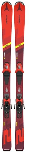 ATOMIC PM REDSTER J2 Ski I Kinderski in Rot I Ski für Kinder 8-12 Jahre I Kinder-Skier in Größen 130-150 cm I Skier für Kinder inkl. Bindung mit Voreinstellung I rote Ski