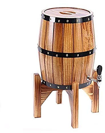 LeGDOr Flaschenregal Weinregal Weinglashalter Vertikale Weinfässer, Eichenalterungsfässer Whiskyfassspender Weineimer Kein Leck für die Lagerung von Wein & Spirituosen & Whisky, 5L