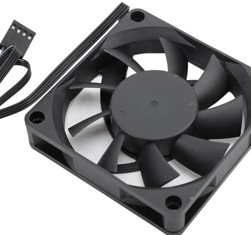 High Performance Cooling Fan, 70mm PWM Computer Case Fan, 2500RPM Dual Ball Bearing Quiet PC Cooling Fan Replacement, for Gaming Home