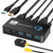 TCNEWCL 8K@60Hz HDMI USB 3.0 KVM Switch 2 PC 1 Monitor 4K@120Hz, 2 Port KVM-Switches HDMI USB Umschalter, Unterstützt HDR, Dolby Audio, 3D, HDCP2.3, mit HDMI 2.1 & USB 3.0 Kabel