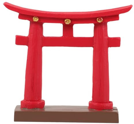 HOMOCONO Miniature Japanese Gate Resin Ornament for Micro-landscape Decor Cute Decor Zen Garden Ornaments