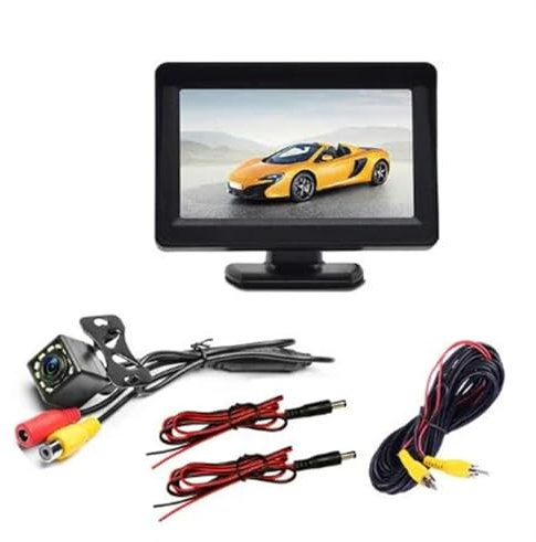Caméra de recul 4,3 Pouces pour caméra de recul pour Moniteur de Tableau de Bord LCD Moniteur d'affichage Couleur caméra de Voiture Accessoires Automobiles(B)
