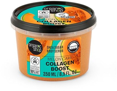 Organic Shop 250ml Body Scrub Collagen Boost Melon Care with Shea