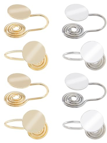 Hobbspring 8 Stück Druckohrringe Für Keloide 2 Farben Messing Clip Ohrringe Spiral Ohrenlochfrei Verstellbare Keloid Ohrringe Für Frauen Männer Und Damen