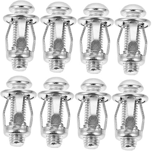 HANABASS Lot de 10 Ensembles D’ancrages pour Porte Creuse en Acier Galvanisé et Inoxydable avec Conception Creuse pour Fixation Sécurisée de Porte Intérieure