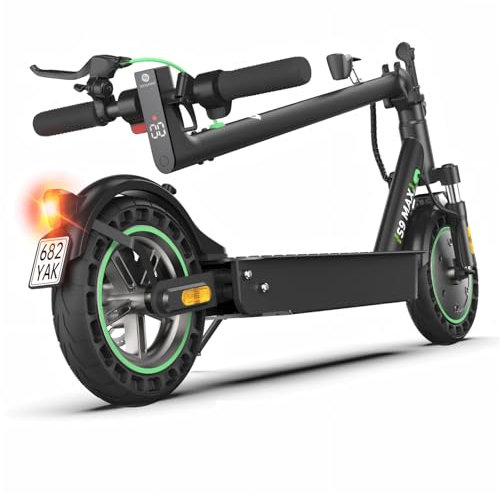 Elektroroller mit Straßenzulassung, E Scooter mit 10Ah Batterie bis 40KM Reichweite, 10 Zoll E Roller mit USB Ladefunktion, Erwachsene Elektro Scooter bis 120kg und Stoßdämpfung，Ideal für Pendler