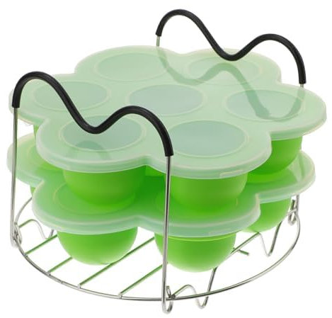 Set di contenitori per alimenti in silicone con griglia per cottura a vapore, vassoio resistente al calore per congelatore, microonde e forno