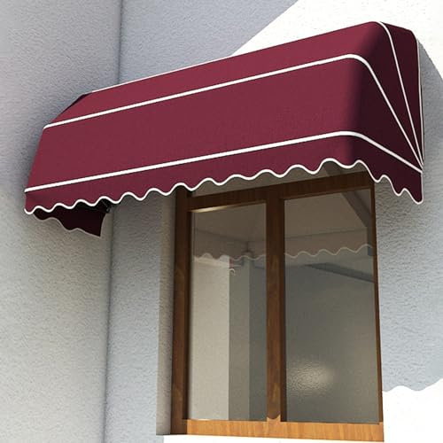 Ombrellone da esterno, pieghevole, rosso, per terrazza, balcone, giardino, 150 cm di lunghezza x 60 cm di altezza, perfetto per cortile, spiaggia ed eventi all'aperto