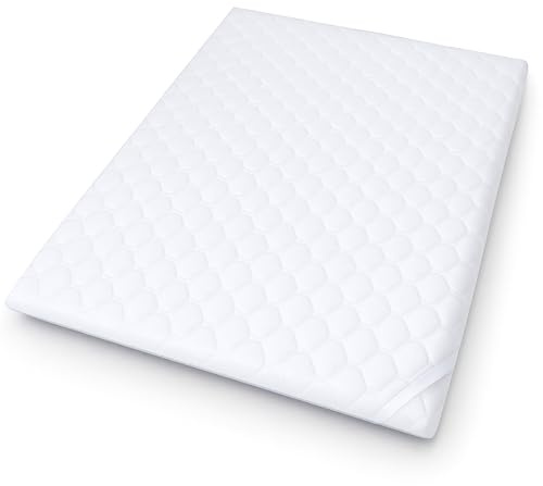 Topper Colchon 90x190 cm – Tsobrecolchon Hipoalergénico y Lavable con Confort Ergonómico - Mattress Topper para Dormir Cómodamente sin Dolores de Espalda