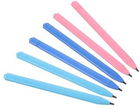 ELAYARD Universal Stylus Pen and Abs Material for Lcd Writing Tablet 6 Pcs with Electroconductive Rubber Tip Portable and Sturdy Stylus Pens Compatible with 4.8 Inch Touch Screens