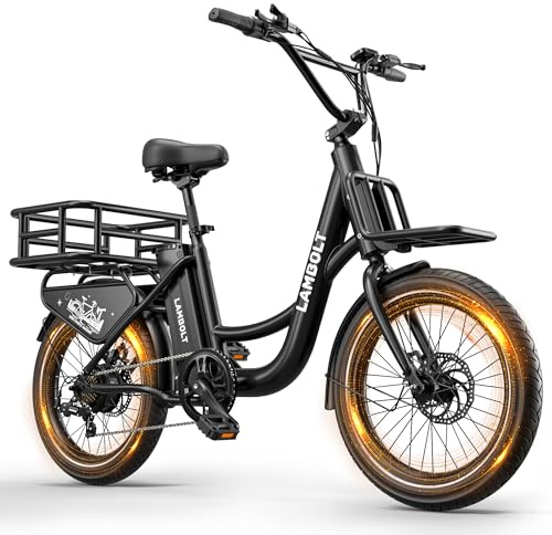 Electric Bike for Adults - 1000W Peak Motor Ebike with 48V15Ah Removable Battery, 20 x 3.0 Fat Tire Step-Thru 7-Speed Commuter Electric Bicycle, Up to 24 MPH, 70 Miles Range, UL 2849 Certified.