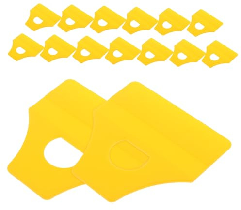 IMIKEYA 15 pezzi spatole per mastice automobilistico in plastica gialla, riutilizzabili, resistenti e morbide, per applicare pellicole per il cambio di colore, adesivi e resine epossidiche con design