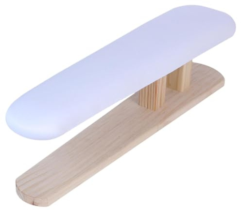 SZLIFE Mini asse da stiro con base in legno, sgabello da stiro portatile professionale resistente al calore per stanze artigianali, polsini, spalle e vestiti, Bianco, 57 Cm X 13 Cm X 16