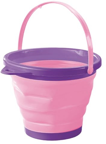 Sandeimer spielen – 7,68 x 8,86 Zoll, faltbares Spielzeug aus Silikon, tragbarer Wassereimer | Seeschalen für Garten, Pool, Garten, Pool, fantasievolle Aufbewahrung, platzsparend, einfach