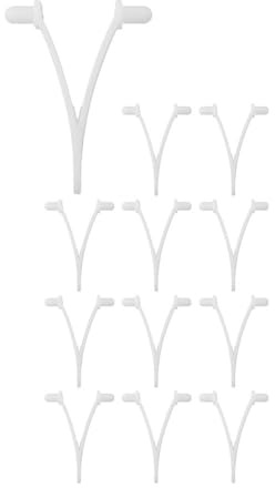 MonoSora Confezione da 12 morsetti a V per la sostituzione della maniglia della piscina, clip di bloccaggio in plastica compatibili con strumenti di pulizia della piscina, bianco, 4,1 x 5 cm