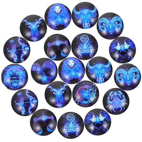 OSALADI 20 Runde Glas Edelstein Kuppelflicken in Verschiedenen Farben für Schmuckherstellung und Selbstgemacht Schmuck Bastelmaterial für Ringe und Ohrringe