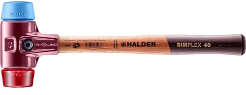 SIMPLEX-Schonhammer, TPE-soft/Plastik; mit Tempergussgehäuse und hochwertigem Holzstiel | D=40 mm | 3016.040