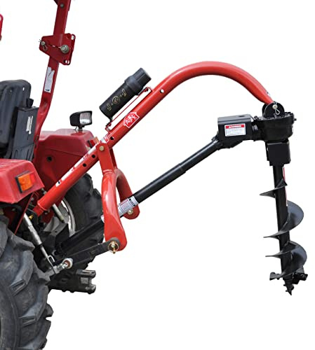 Tool Tuff Pole-Star 400 3-Point Tractor Post Hole Digger for Compact/Sub-Compact/Cat 0 Tractors with 6 9 & 12 Augers.