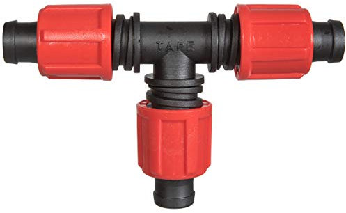 HOLZBRINK 5x T-Stück 5/8 x 5/8 x 5/8 Zoll Rohrverbinder für Rohrabzweigung des Verlegerohrs und des Tropfschlauchs, HBZ-02