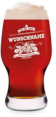 Leonardo Craft Bier Glas 0,33 L Bierglas Gravur individuell Geschenk - Hopfen-Smoothie