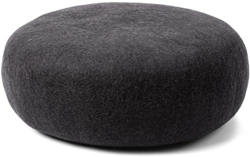 myfelt Kuno - Colour Pouf aus Filz, Meditationskissen, Yogakissen, Dekokissen anthrazit