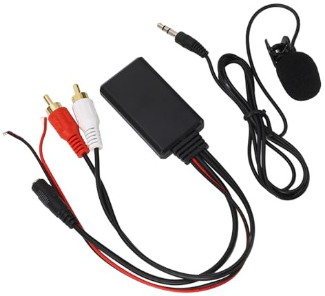 Modulo AUX Bluetooth per auto, modulo AUX Bluetooth 2 adattatore cavo RCA con microfono vivavoce per Alpine per Pioneer per Sony